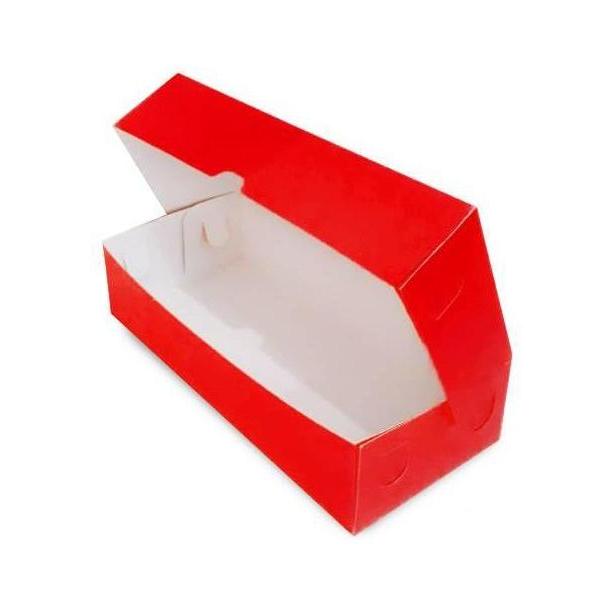 Kotak Kue Red Polos Box Brownies uk 22x10x5 Dus Bolu Gulung Roll Cake