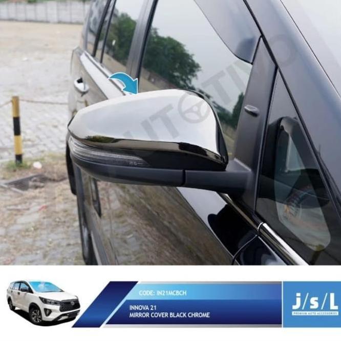 Cover Spion / Reborn 2021 Black Batok Mobil Innova Chrome