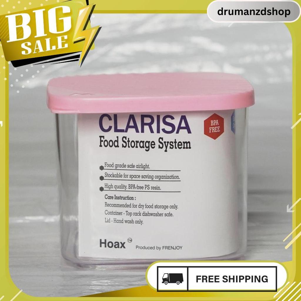 Toples Kue  Kerupuk Lebaran Plastik /Toples Serbaguna/Toples Clarissa / Frenjoy 1 Liter Flash Sale