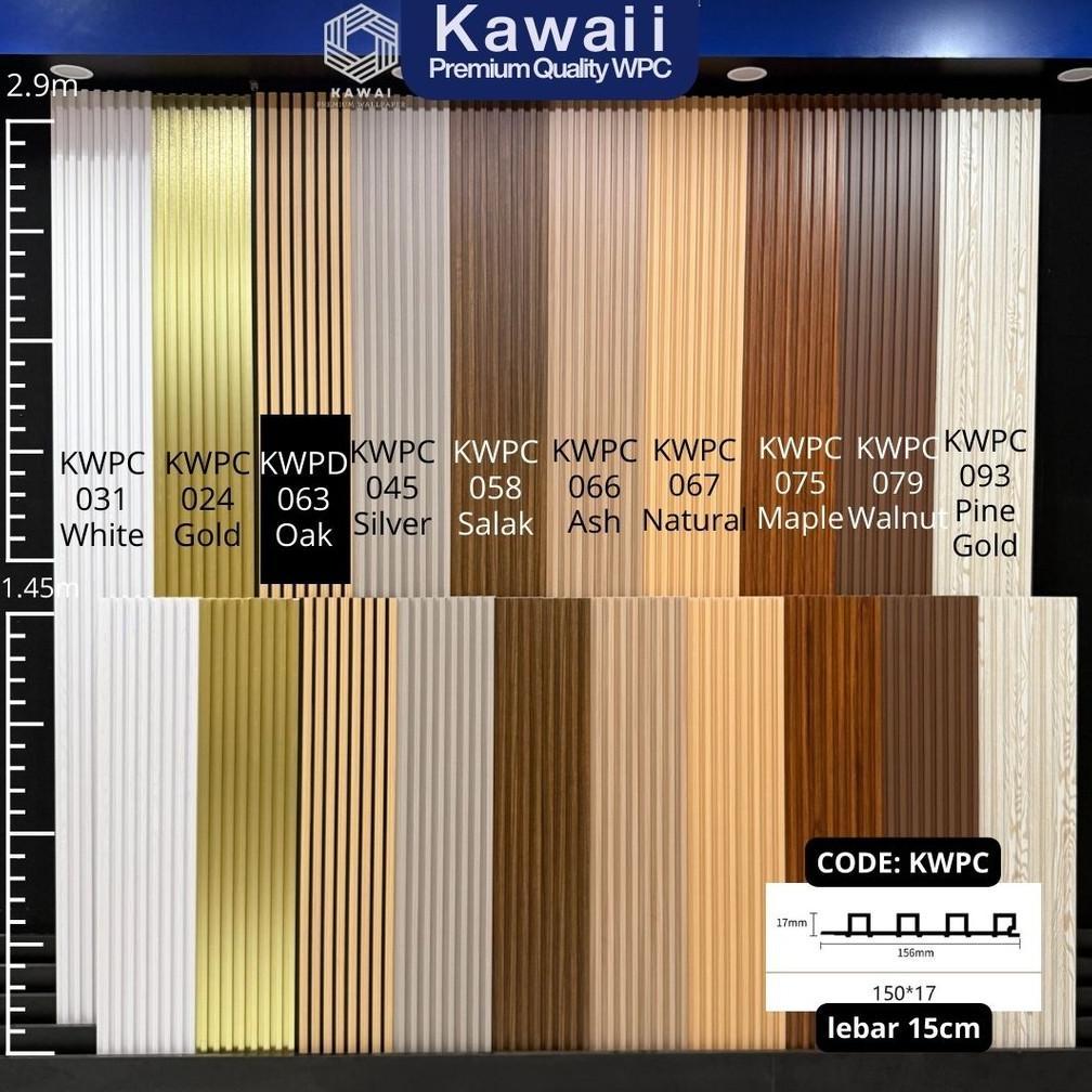 PROMO WALL PANEL WPC WOOD PREMIUM 1.45 METER X 15.5CM DEKORASI DINDING | PANEL KAYU 3D READY MEDAN