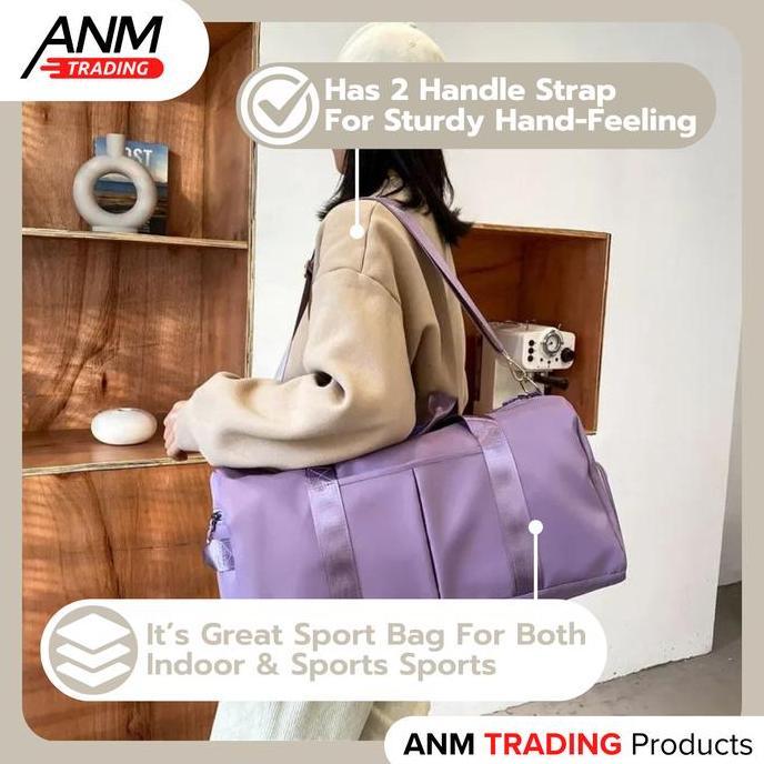 Tas Travel / Gym / Sport Bag Pria Wanita Unisex Canvas Duffel/Weekender Bag Terlaris