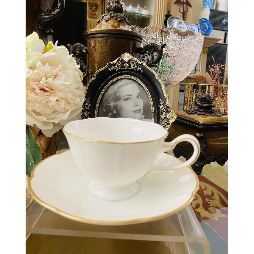 Tea Pot Tea Cup Saucer Narumi White Gold Tea Set Mewah Cantik LJ