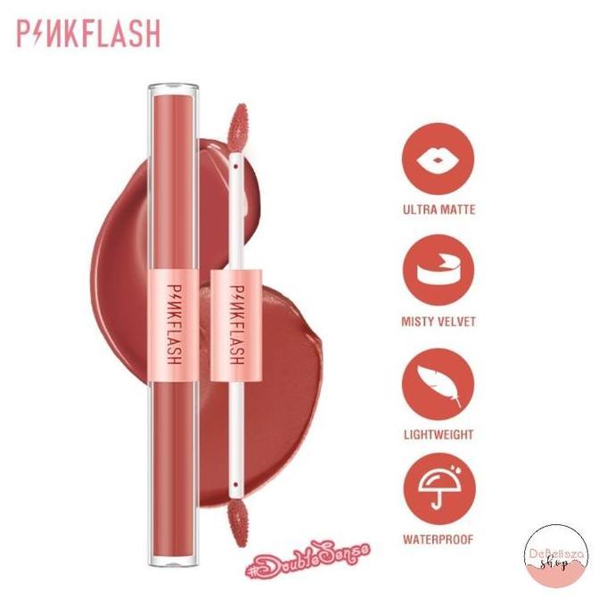 Lipcolor- Pinkflash Pf L13 Duo Lipgloss 2 In 1 Dual-Ended Lipcream Ombre