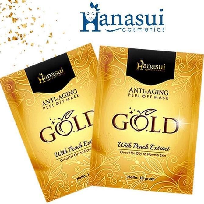 Utsukushi- Naturgo Masker Gold Hanasui Bpom Jual Per Box Isi 10 Sachet - Masker Naturgo Gold Anti Ag