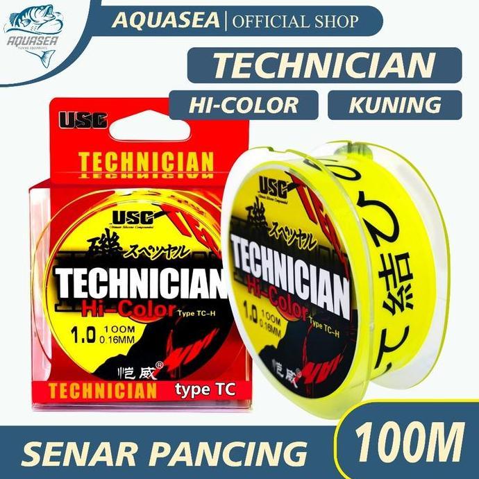 Mantap- Aquasea - Tali Pancing Technician 100M  Fishing Line Strength 3.80Kg-21.5Kg Sangat Kuat Alat