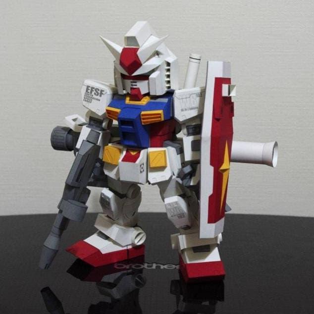 Papercraft SD RX-78-2 Gundam V10 Papercraft (DIY=Kertas)