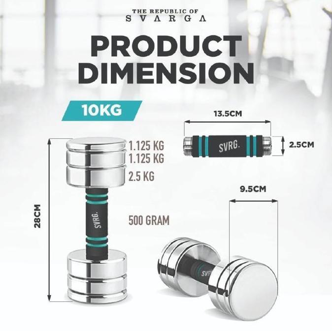 Svarga Adjustable Dumbbell - 10 Kg - Dumbell Barbel Barbell