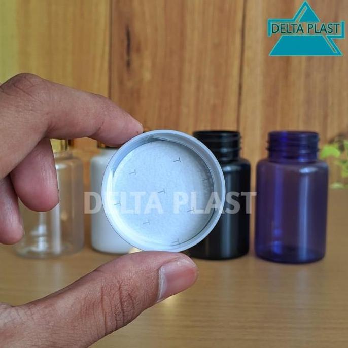 Botol kapsul 120ml bulat / botol plastik 120ml / botol kapsul isi 60