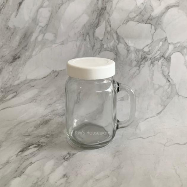 Gelas Kaca Jar Polos+Tutup (500Ml & 250Ml) Stok Baru