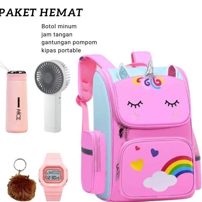 Grade Ori Promo Tas Ransel Sekolah Anak Perempuan Terbaru-Ransel Anak Sekolah Unicorn-Tas Anak Perem