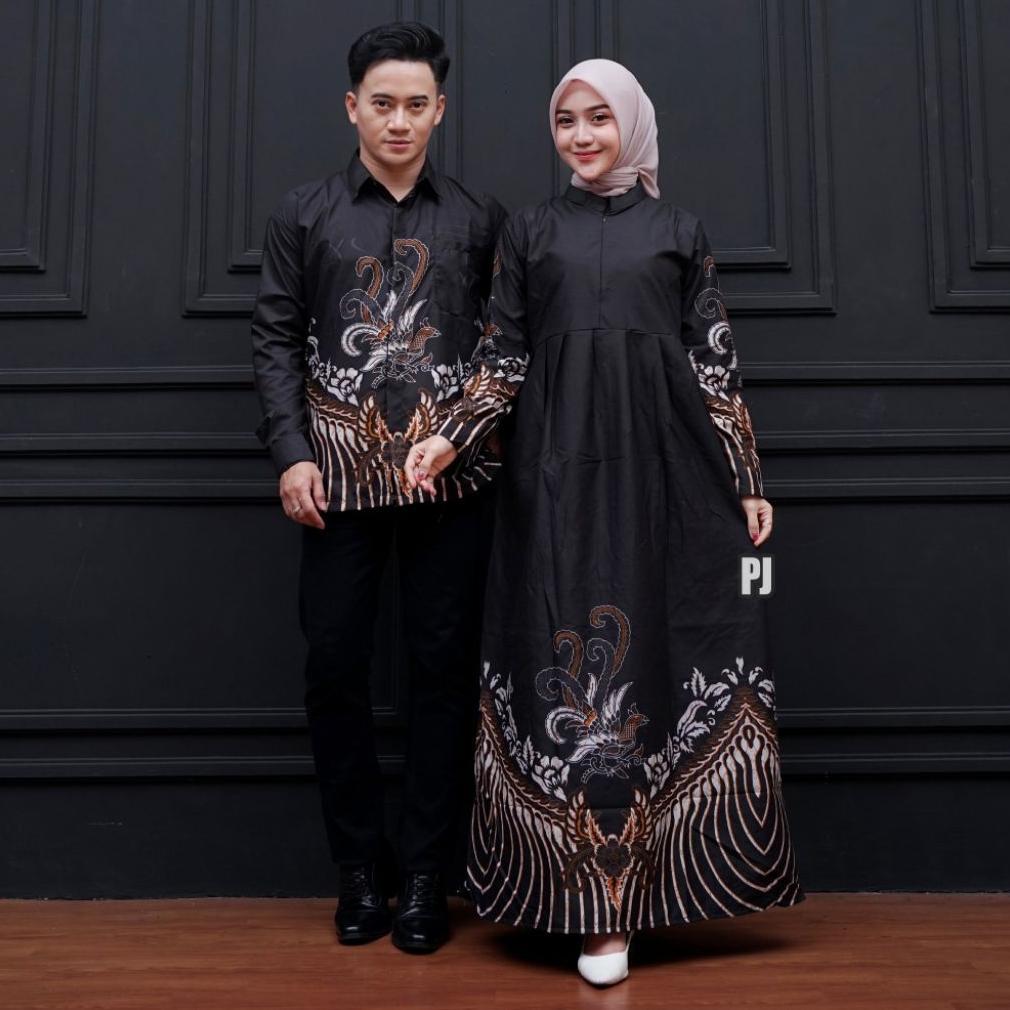 NEW ARRIVAL COUPLE GAMIS BATIK PASANGAN MOTIF SUTENA NAVI GAMIS L XXL JUMBO