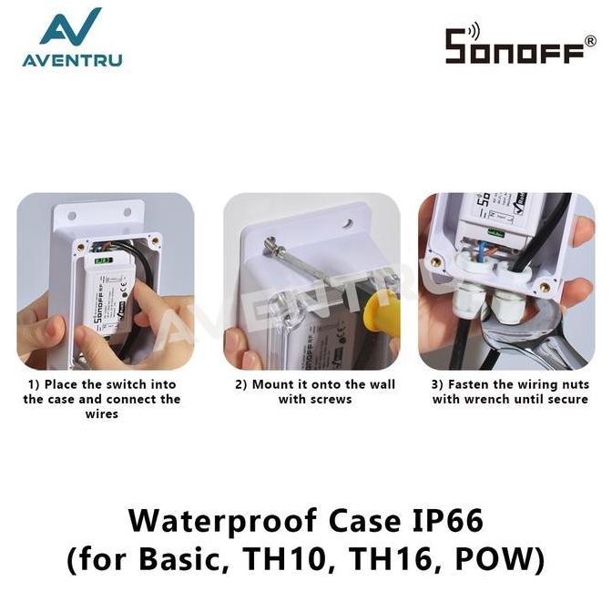 MGC Sonoff Waterproof Box Case IP66 Anti Air untuk Basic RF TH10 TH16 POW