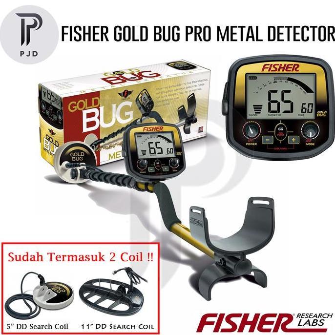 IND FISHER Gold Bug Pro Gold Silver Metal Detektor Detector Emas Logam ORI