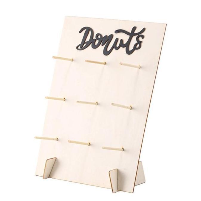 SAND Donut Stand Tempat Display Donat Kayu Rak Donat Tempat Display Donat