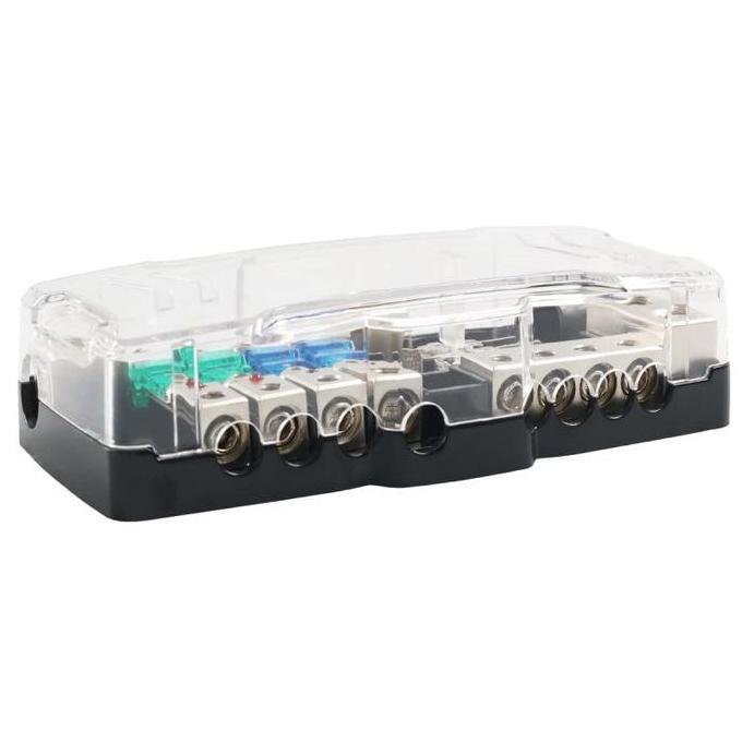 IND Fuse Distribution Ground Block Audio Anl Fuse Holder 4 Way Output 2 Car Audio Stereo Anl Fuse Ho