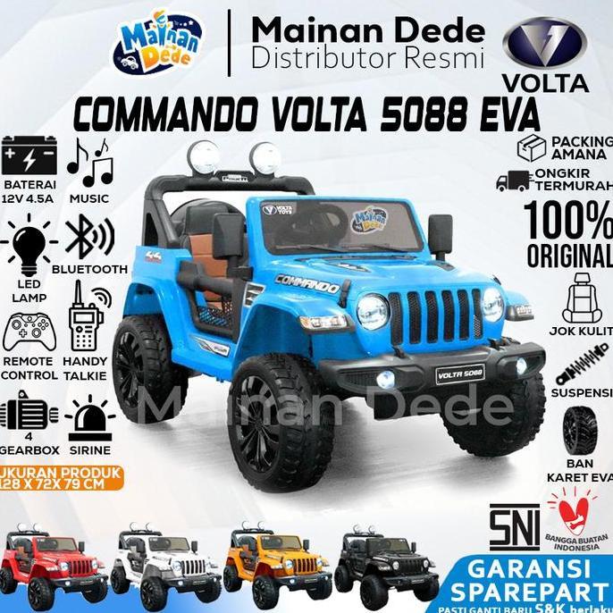 Mainan Mobil Aki Anak Jeep Commando SHP Volta 5088