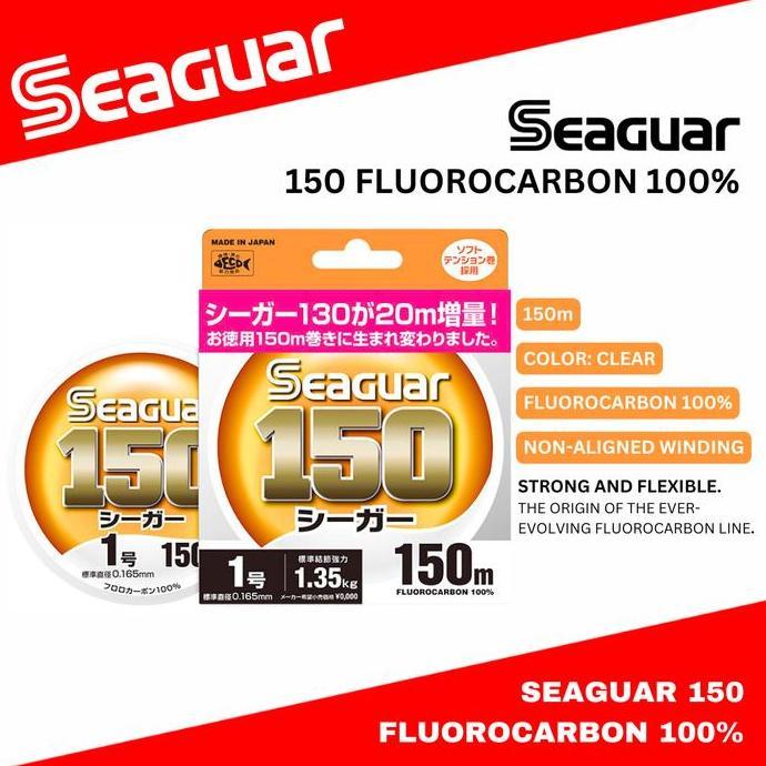 Murah Seaguar 150 Fluorocarbon Leader Line 150M