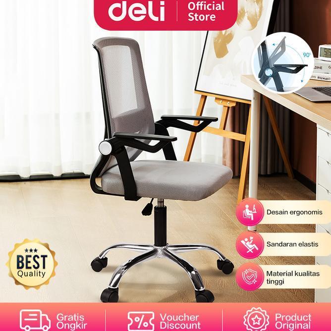 Deli Office Chair Kursi Kantor Kerja Jaring Desain Ergonomis E4931