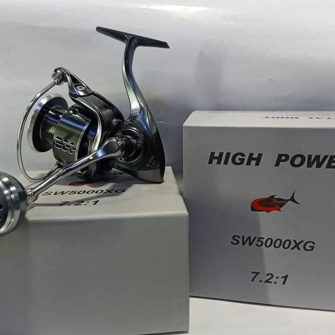 Murah Reel Spinning Gtech High Power Sw 5000Xg Power Handle