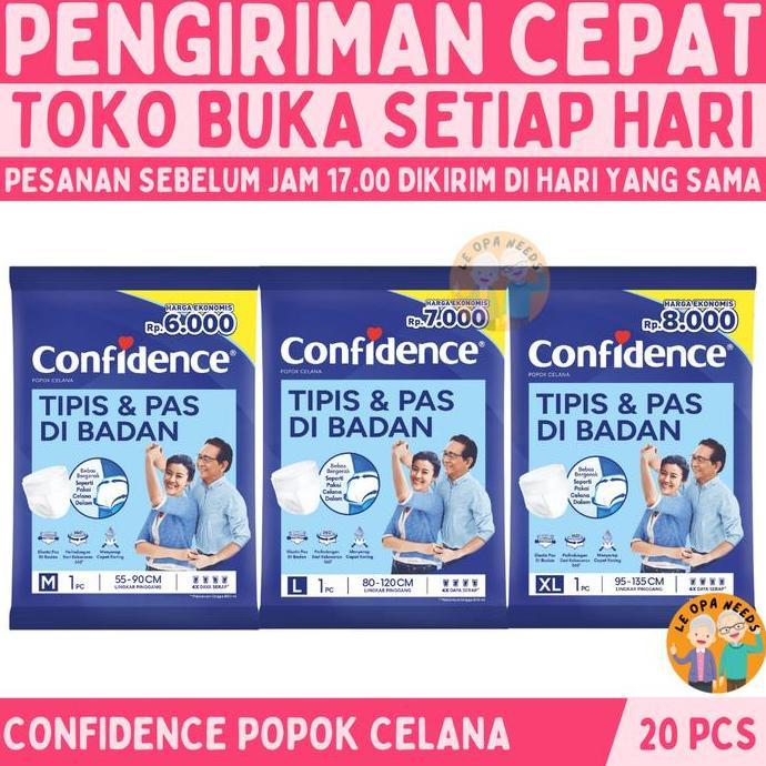 Medizin- Confidence Popok Dewasa 20 Pcs -  Confidence Adult Premium Pants M L Xl - Confidence Popok 