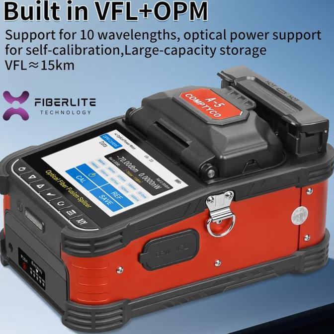 Grosir Fusion Splicer 6 Motors A-5 Comptyco Fiber Optic Splicer Touchscreen 6 Motor