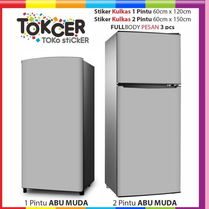 STIKER Kulkas 1 Pintu atau 2 Pintu Standar WARNA POLOS