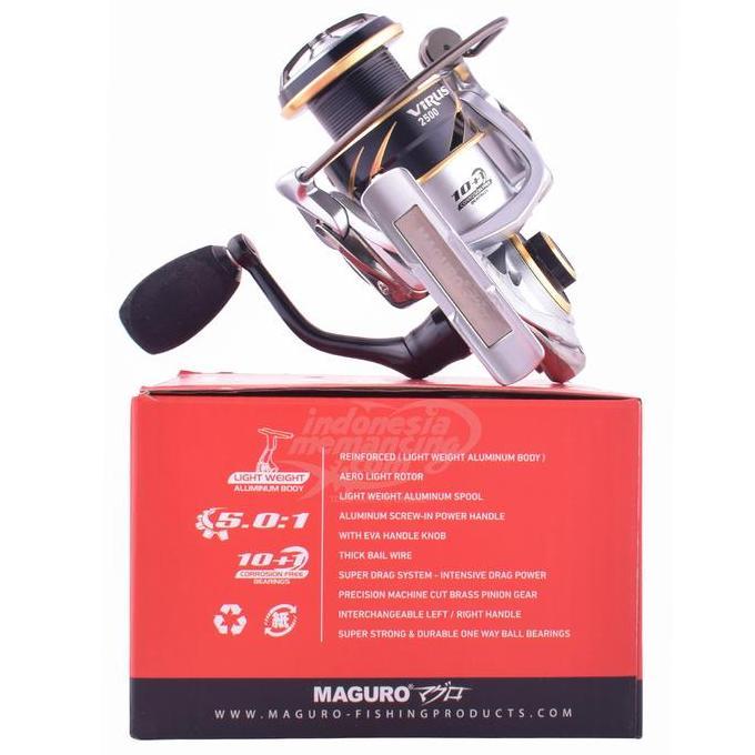 Promo Reel Spinning Maguro Virus Power Handle - 2500 Indonesiamemancing