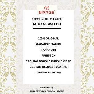 Frau- Mirage Watch - Jam Tangan Wanita Mirage Permata Original Silver Rx 1580 L Bergaransi Stainless