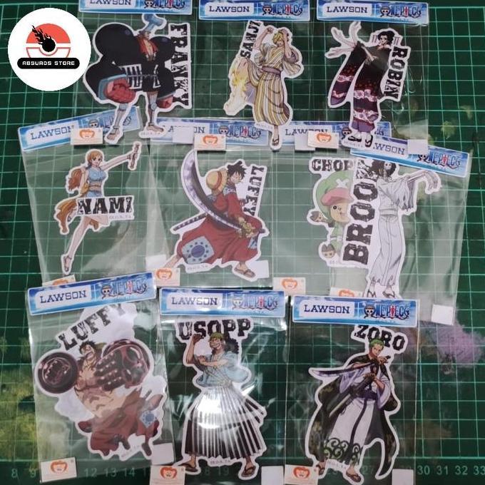 Stiker One Piece X Lawson Original Collab Toei 1 Set Crew Topi Jerami Luffy