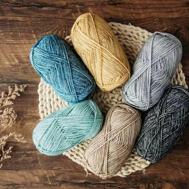 Benang rajut katun semprot wol /benang rajut stonewashed SW1