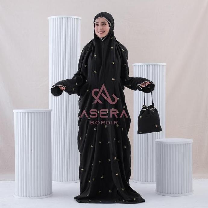 ASERA - Mukena Dewasa Terusan Lajuran Bordir Inayah Series