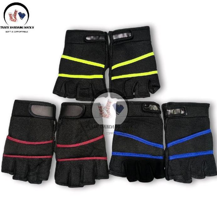 GROSIR (6&12 PASANG) SARUNG TANGAN MOTOR/SEPEDA BUNTUNG SETENGAH JARI MODEL SAKU/SARUNG TANGAN MOTOR