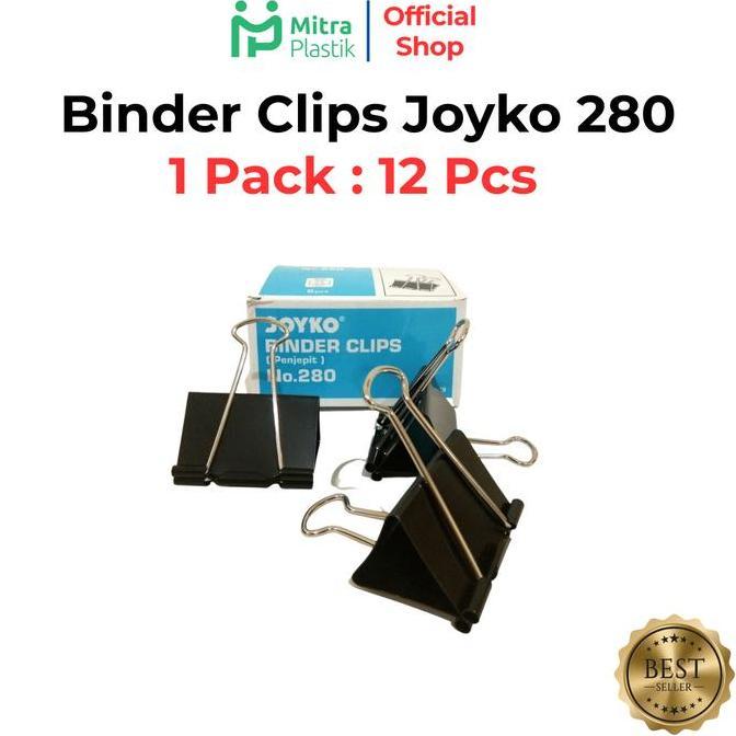 Binder Clips Joyko Binder Clips No 280 Penjepit Kertas Besar Paper Clip Besar Paper Clip Hitam Varia
