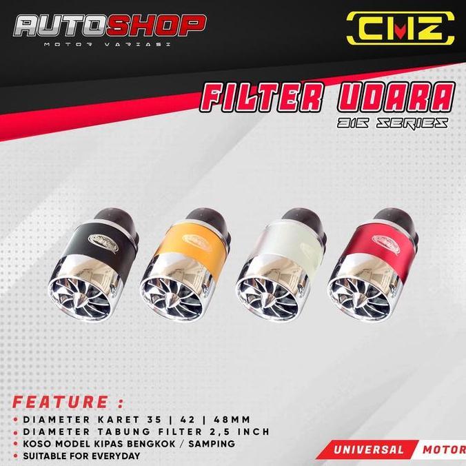 Filter KARBU Model Bengkok Jamur KIPAS Bisa Berputar Air Filter Open Filter Racing Universal PE 24 2