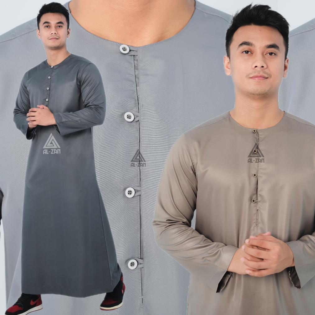 cuci gudang gamis pria slimfit jubah pria jubbah polos kancing kotak jubah gamis muslim pria model t