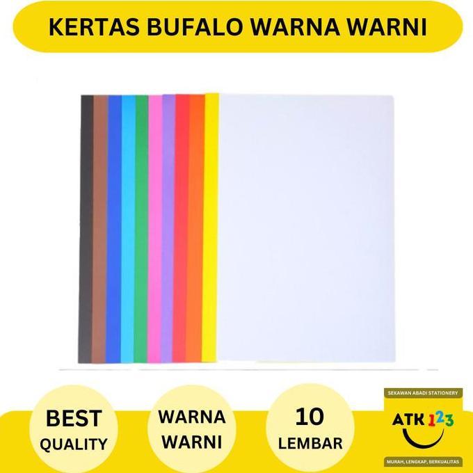 Kertas Bufalo Folio Warna Warni (isi 10 lembar)