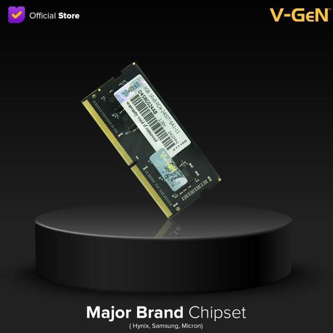 Component- V-Gen Sodimm Ddr4 8Gb 2400Mhz Pc-19200 Ram Laptop 8 Gb 2400 Mhz Vgen