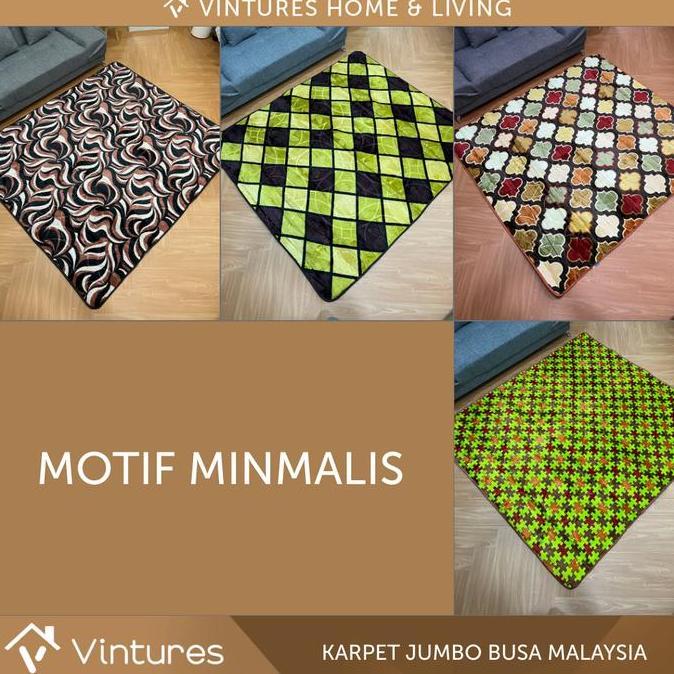 Salotto- [220X190 Cm] Karpet Jumbo Busa Malaysia / Karpet Lantai Ruang Tamu - Motif Malaysia