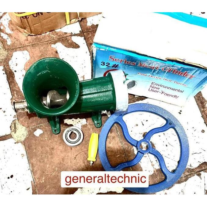 Gilingan Daging No.32 Hijau Bearing + Pully Besar Tm Meat Mincher No.32 Terlaris