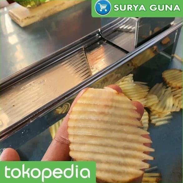 Pasah Keripik Kentang Alat Pemotong Keripik Kentang Stainless Steel Terlaris