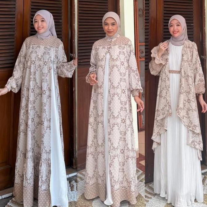 Uprelig- Joley Cloth - Raya Series Marsya Dress Lebaran 2026 Terbaru Elegant Baju Seragaman Keluarga