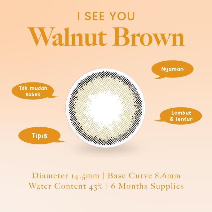 Occhio- [Hot] I See You Walnut Brown Monthly Softlens Warna Bulanan