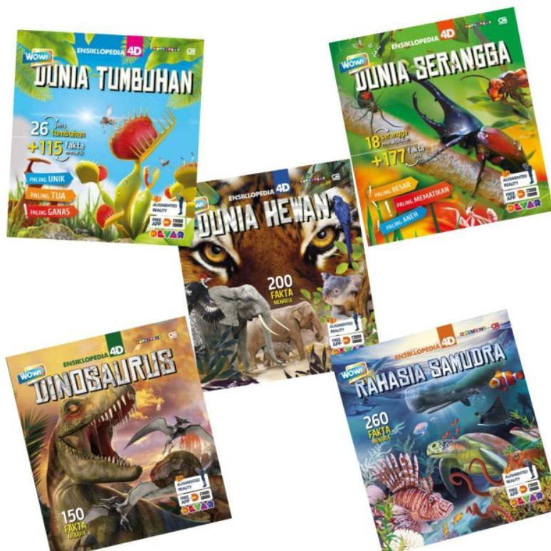 Best Seller Buku Wow Ensiklopedia 4D Keajaiban Dunia Rahasia Samudra Dinosaurus Dunia Tumbuhan Seran