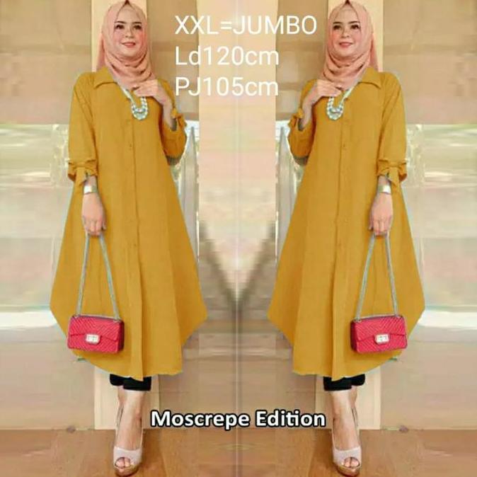 Uprelig- Tunik Jumbo Duffy Ld120&100 Tunik Wanita Terlaris Hijab Muslimah Kekinian Atasan Jumbo Busu