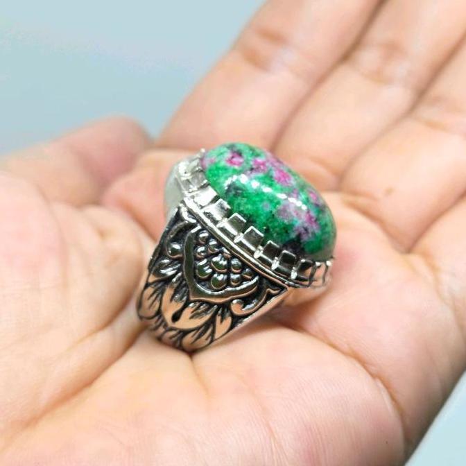 cincin ruby tadulako 20mm / batu rubi tadulako / cincin asli pria wanita