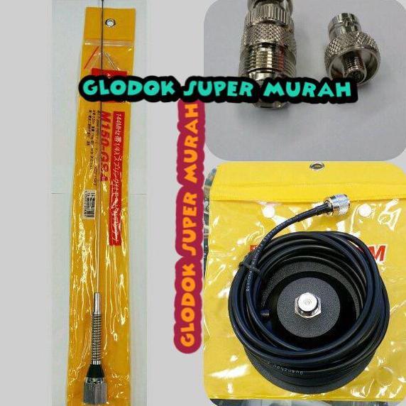 Lansung- Paket Antena M150Gsa Breket Magnet Dan Konektor Utk Ht Di Mobil