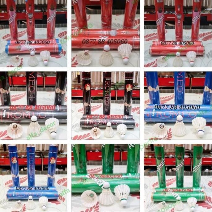 Kok Shuttlecock Cock Badminton Romeo Merah Biru Hitam Hijau Kuning