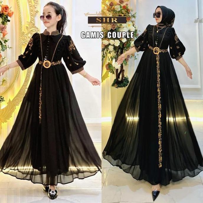 Otokonoko- ReadyOri Shr Maxydress Couple Mom&Kids Bordir Super Cantik