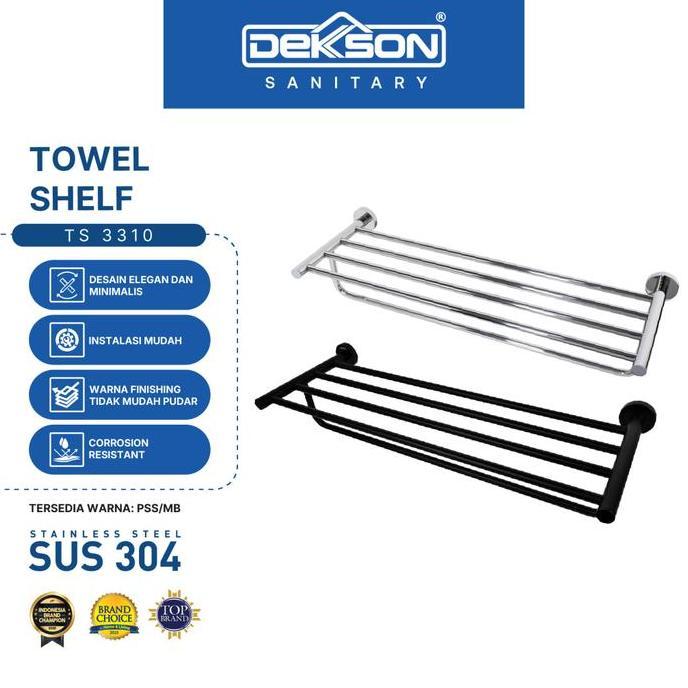 DEKKSON Towel Shelf Rak Handuk SUS 304 TS 3310