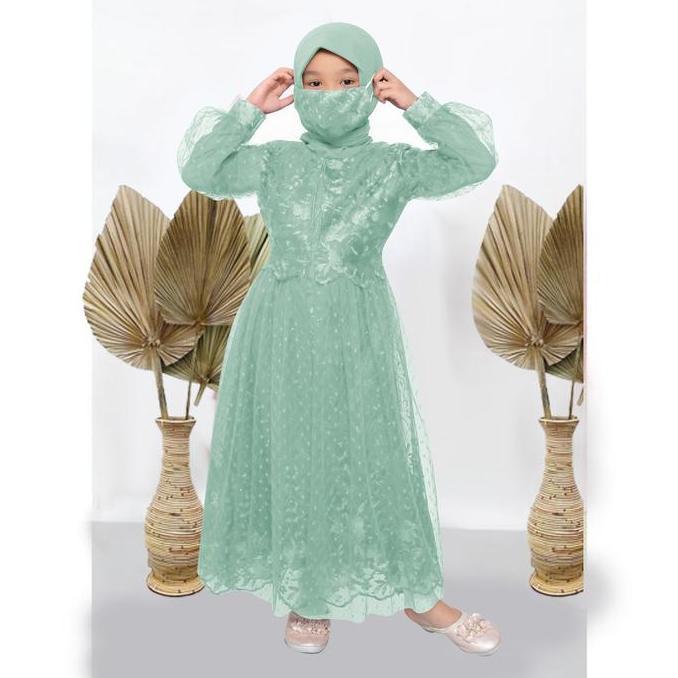 Otokonoko- Kidsfashion_Store Bisa Bayar Di Tempat ( Cod ) Gamis Anak Perempuan Ayu 3-11Tahun / Gamis